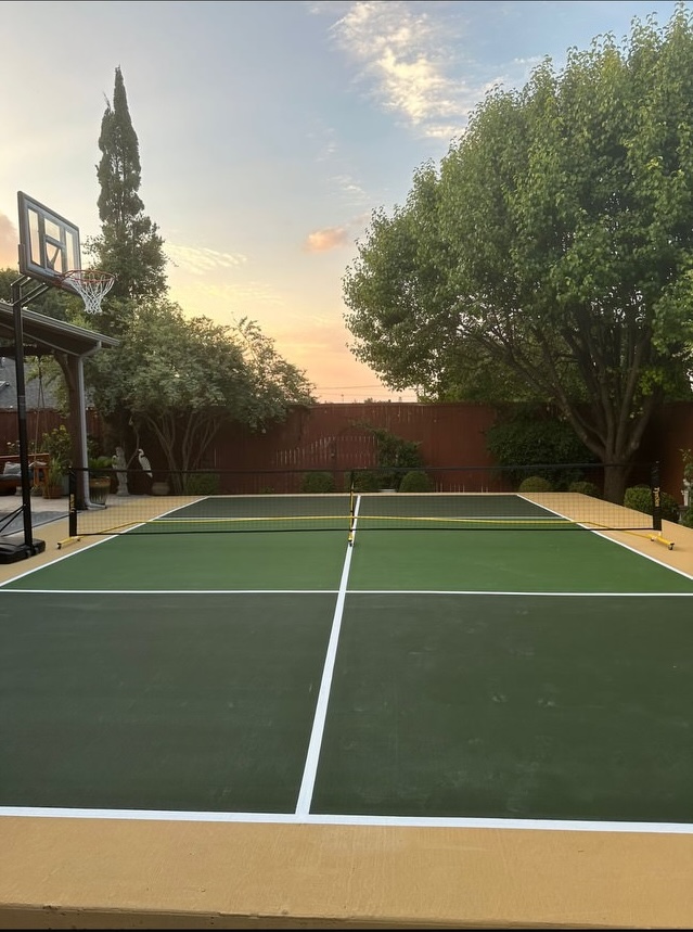 A residential basketball court